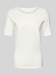 Regular fit T-shirt met zijde en mouwen met omslag van Marc Cain - 25