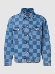 Relaxed fit jeansjack met all-over motief van Marc O'Polo Denim Blauw - 11
