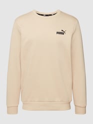 Sweatshirt mit Logo-Print Modell 'Small Logo Crew' von PUMA PERFORMANCE Beige - 37