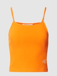 Top mit Strukturmuster Modell 'SLUB' von Calvin Klein Jeans Orange - 19