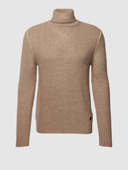 Gebreide coltrui, model 'Moulino' van JOOP! Jeans Bruin - 8