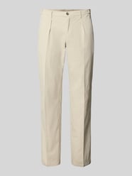Relaxed Fit Hose mit Bügelfalten von Profuomo Beige - 34