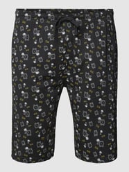PLUS SIZE sweatshorts met elastische band, model 'PURE' van Ceceba Plus Grijs / zwart - 2