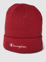Beanie mit Label-Stitching von CHAMPION Rot - 3