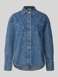 Koszulowa bluzka jeansowa o kroju loose fit z czystej bawełny od s.Oliver RED LABEL - 9