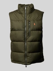 Kamizelka pikowana z wyhaftowanym logo od Polo Ralph Lauren - 16