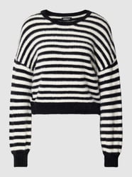 Gebreide pullover met streepmotief, model 'PIUMO' van Only Zwart - 29