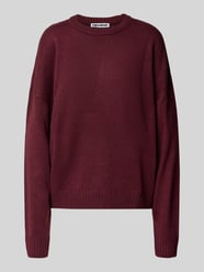Sweter z dzianiny o kroju oversized z prążkowanymi wykończeniami od REVIEW - 19