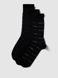 Socken mit Label-Details im 3er-Pack Modell 'MEN' von Tommy Hilfiger Schwarz - 33