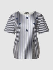 Blouse met streepmotief, model 'Zufolo' van Weekend Max Mara Blauw / turquoise - 35
