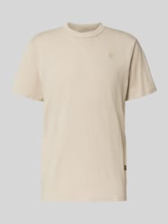 T-Shirt mit Label-Stitching und Rundhalsausschnitt von G-Star Raw Beige - 34