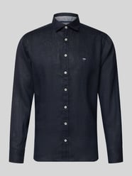 Slim Fit Leinenhemd mit Haifischkragen von Fynch-Hatton - 43