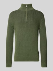 Regular fit schipperstrui in two-tone riblook van Marc O'Polo Groen - 44