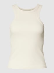 Tanktop in Ripp-Optik Modell 'MAYA' von Noisy May Beige - 13