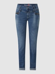 Slim fit jeans met stretch, model 'Florida' van Buena Vista Blauw - 27