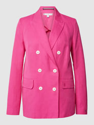 Blazer van een mix van linnen en katoen van Tommy Hilfiger Fuchsia - 37