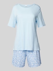 Pyjama mit Rundhalsausschnitt von Mey Blau - 2