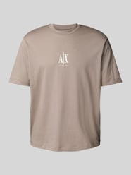 T-Shirt mit Label-Print von ARMANI EXCHANGE Beige - 6