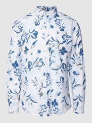 Freizeithemd mit Strukturmuster von Jack & Jones Premium Blau - 25