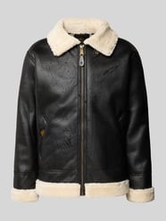 Relaxed Fit Jacke in Leder-Optik mit Umlegekragen von Alpha Industries - 26