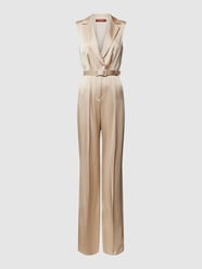 Jumpsuit mit Reverskragen Modell 'SCRIGNO' von Max Mara Studio Beige - 15