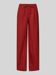 Straight Fit Leinenhose aus reinem Leinen von Marc O'Polo Bordeaux - 34
