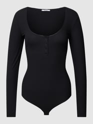 Body mit kurzer Knopfleiste von Wolford Grau / Schwarz - 15