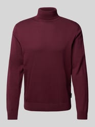 Gebreide pullover met coltrui, model 'GAARDO' van Armedangels Rood - 3