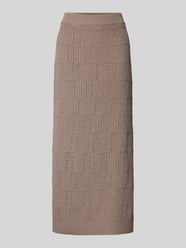 Spódnica z dzianiny z elastycznym pasem od Christian Berg Woman Brązowy - 15