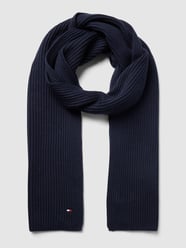Sjaal in riblook met kasjmier van Tommy Hilfiger Blauw / turquoise - 15