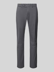 Slim fit stoffen broek met achterzakken van bugatti Grijs / zwart - 39