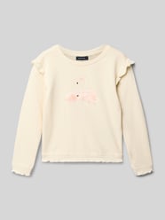 Bluza z falbanami i okrągłym dekoltem od Blue Seven - 47