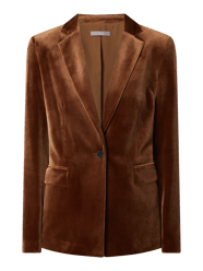 Blazer aus Samt von Jake*s Collection Beige - 3