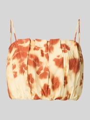 Crop Top mit Drapierungen und Spaghettiträgern von Jake*s Cocktail Orange - 41