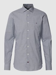Stretch Slim Fit Business-Hemd aus Baumwolle mit Vichy-Karos von Tommy Hilfiger Tailored Blau - 23