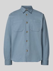 Krój regular fit koszula-kurtka z mieszanki bawełny organicznej model 'TRAVIS' od Selected Homme - 44