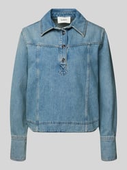 Bluzka jeansowa o kroju regular fit z efektem znoszenia Model 'TOP TAVY' od ba&sh - 20