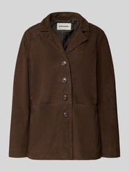 Veloursleren jack met knoopsluiting van Stefanel - 12