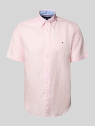 Regular Fit Freizeithemd aus Baumwoll-Leinen-Mix von Tommy Hilfiger Pink - 15