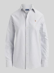 relaxed fit overhemdblouse van puur katoen met logostitching van Polo Ralph Lauren - 22