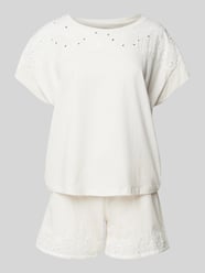 Pyjama met broderie anglaise, model 'Casual Nightwear' van Schiesser - 2