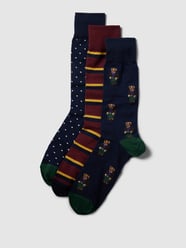 Socken mit Allover-Muster im 3er-Pack von Polo Ralph Lauren Underwear Orange - 44