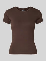 T-shirt z mieszanki wiskozy i elastanu z okrągłym dekoltem od Gina Tricot - 42