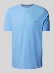 T-Shirt mit Logo-Stitching von Fynch-Hatton Blau - 47