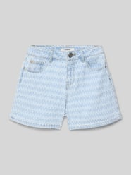 Jeansshorts im Destroyed-Look mit Label-Detail von Garcia - 14