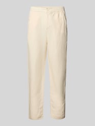 Straight Leg Stoffhose aus Leinen-Mix von Lacoste Beige - 47