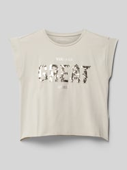 T-Shirt mit Paillettenbesatz von Guess Grün - 1