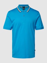 Poloshirt mit Kontraststreifen Modell 'Penrose' von BOSS Blau - 36