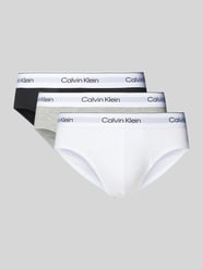 Slip mit Label-Bund im 3er-Pack von Calvin Klein Underwear Grau - 6