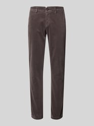 Slim fit corduroy broek, model 'Subway' van g1920 Grijs / zwart - 8